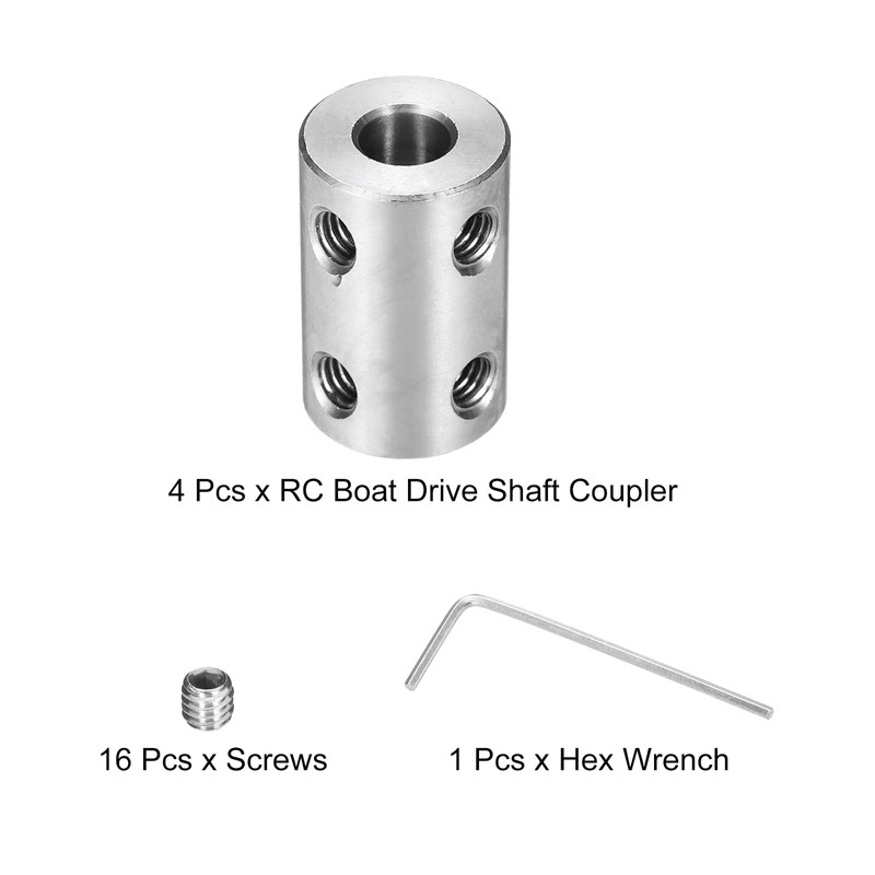 sourcing map Rigid Screw Coupling 6mm to 6mm Shaft Coupler