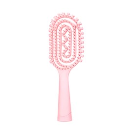 Smoothing Hair Brush For Curling & Styling, Suitable ForWet Or Dry Hair Types, Anti-Static Bristle, Lightweight HandleVentilated Hair Brush(With Built-In Cleaning Claw) (Pink)