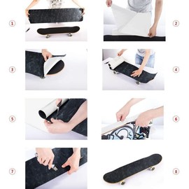 COSOOS Skateboard Grip Tape Sheet, 115 x 27 cm, Grip Tape with Bubble-Free, Waterproof, Non-Slip Sandpaper for Scooter, Skateboard, Longboard, Stairs, Pedals, Steps, Deck (Camouflage)