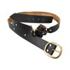 Armorvenue: Black Leather Double Wrap Sword Belt Black X-Large