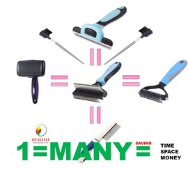 Undercoat Rake, Dog Brush, Deshedding Brush, Dog Brush for Shedding, Dog Deshedding Brush, Dog Shedding Brush Deshedding Tool for Long Haired Pets Cats or Dogs, Saving Safe Fast 1+2 pcs