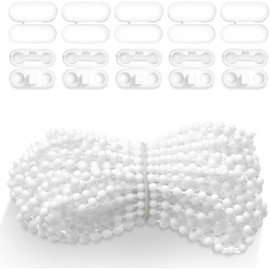 10m Roller Blind Bead Chain Replacement with Connectors - Roller Blind & Roman Shade Blind Beaded Chain Cord, Roller Blind Cords Chain Repair Venetian Blinds Cord for Roman Vertical Blind Chain