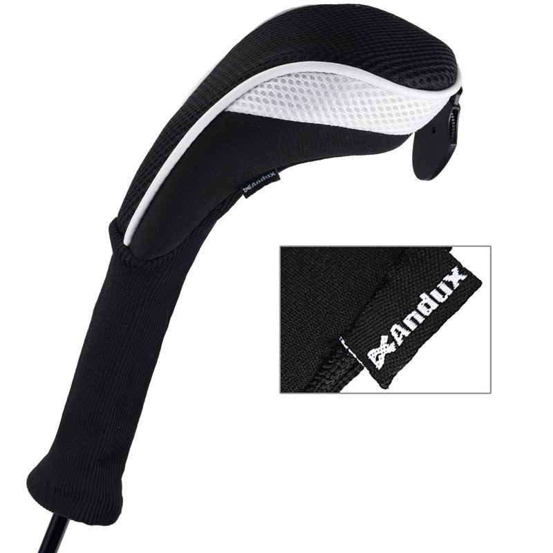 Andux Long Neck Golf Hybrid Club Headcovers with Interchangeable Number