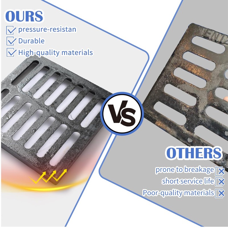 Cast Iron Drain Grate, 9.8 * 9.8 in B125 Class