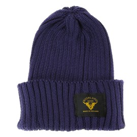 Highland 2000 Knit Hat, Made in England, Ribbed Knit Watch Cap, Knit Cap, Men's, Women's, navy, Free size