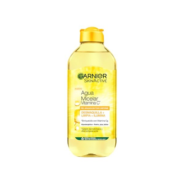 Garnier Express Aclara Agua micelar desmaquillante con Vitamina C Tono