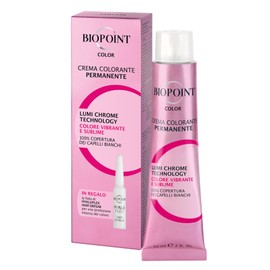 Biopoint Permanent Colour Cream 60 ml + 1 Ampoule Hyaluplex Hair Serum 3 ml - 4 Medium Brown