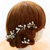 RoseRolan Pearl Hair Pin, Wedding, Party, Formal, 5 Pieces