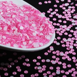 Beadsland Hotfix Rhinestones, 2880pcs Hot Fix Crystal Neon Rhinestones for Crafts Clothes DIY Decoration, Neon Pink, SS10, 2.7-2.9mm