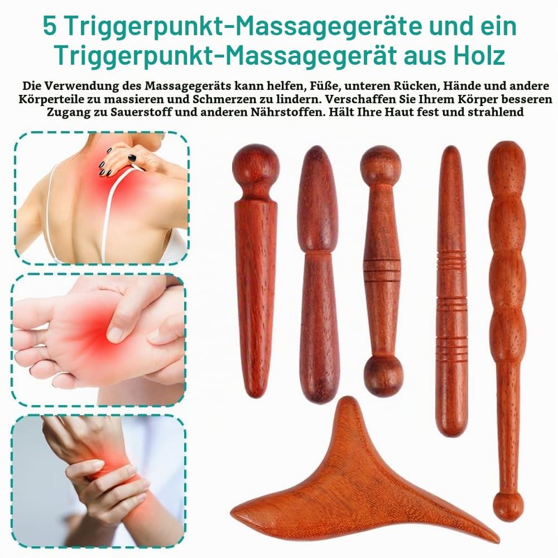 Trigger Point Massager, Trigger Wood Massage, Foot Massager, Pack of