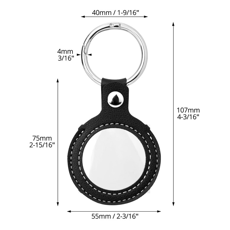 QWORK Coin Holder Keychain, 2 Pack Double-Sided Transparent Coin Display