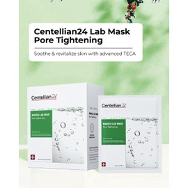 CENTELLIAN 24 Madeca Mask (Pore Tightening, 20pc) - Face Mask Sheet for Pore Minimizing, Sebum Control with Centella Asiatica, TECA, Niacinamide. Korean Skin Care for Men Women by Dongkook