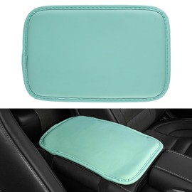 Amiss Auto Center Console Pad, PU Leather Car Armrest Seat Box Cover Protector, Universal Waterproof Non Slip Soft Center Console Armrest Pad for Most Vehicle, SUV, Truck, Car (Green)