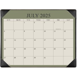 Desk Calendar 2025-2026 with Desktop Mat, 18 Month Small Desk Pad Calendar from July 2025 to December 2026, 8.5" x 11" Desk Pad Calendar 2025-2026 for Home, School Office, Black