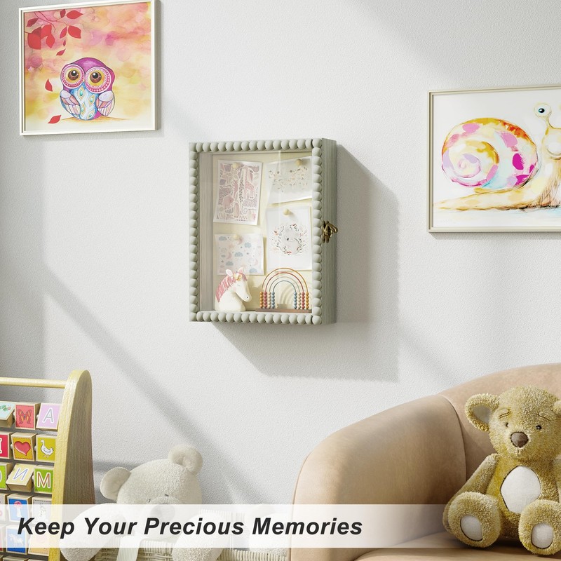 Love-KANKEI Shadow Box Frame 8x10,Wood Deep Shadow Box Display Case