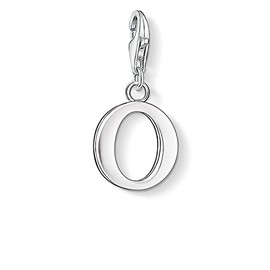 Thomas Sabo Women Charm Pendant Letter A-Z Charm Club Silver 925 Sterling Silver, Letter O, One Size