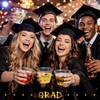 100 Pcs Graduation Cups 9oz Black Gold Class of 2026