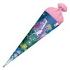 ROTH Motiv-Schultüte, Magische Einhornreiterin, 70 cm, rund, Rot(h)-Spitze, Filzverschluss, Glitter