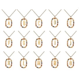 Initial Necklace 925 Sterling Silver in 18K Gold Plated Necklace with Circle Crystal Color Zircon Pendant | Initial Letters Pendant| Gift for Her | Necklace for Women Letter C