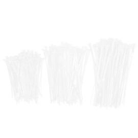 300PCS Cable Ties Multi Size Long Zip Ties for Home Office Garden Fastener SuppliesWhite