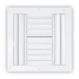 Aluminum 10 x 10 Inch 4-Way Adjustable Air Vent Cover & Deflector for HVAC, Ceiling Vent Covers, Register, Grilles & Vents, AC Vent Covers Ceiling - Improve Airflow in Your Home or Office