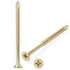 Cauldham Bright Brass Wood Screws #9 x 3 Inch for