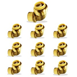 VN Infinite quality Push-fit Female Elbow - 1/2" x 1/2" FNPT Female Threaded Elbow Fittings - Push to Connect Pex CPVC 1/2 Inch (Pack of 10)