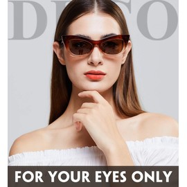DUCO Small Cat Eye Sunglasses for Women Retro Polarized Narrow Sun Glasses W005
