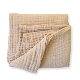 Fibre For Good Undyed Organic Cotton Muslin Wrap, Brown