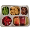 AIYoo Set of 2 Stainless Steel Rectangular Divided Plates Tray