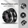 Pergear 25mm F1.7 Large Aperture Manual APS-C M4/3 Mount Lens