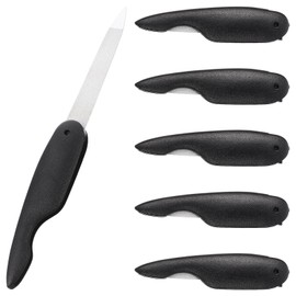 Ipetboom 6pcs Foldable Stainless Steel Nail File with Anti-Slip Handle Manicure Fingernails Polishing Tools Double Sided and Files Nails Easily for Men and Woman