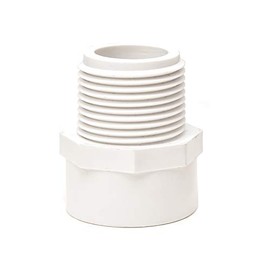 FangKingNo 3 IN. PVC Male Adapter Pipe Fittings (Socket x Male Pipe Thread) Coupling Thread Schedule 40 White (3 Inch)