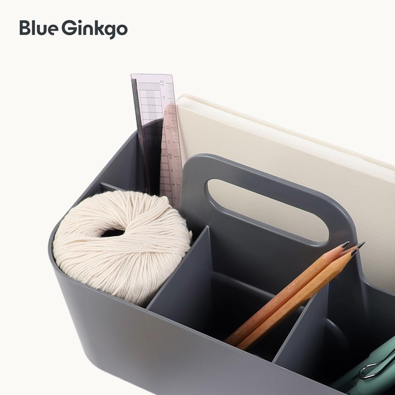 BLUE GINKGO Stackable Organizer Caddy – Korean-Made Portable Tote for