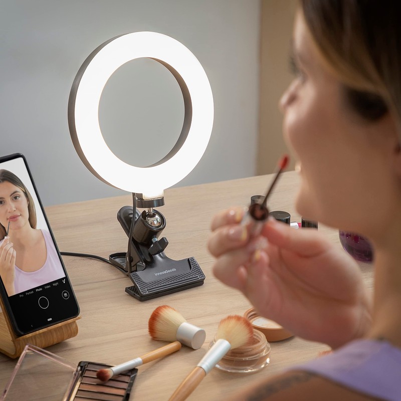 InnovaGoods Selfie Ring Light with Clamp Mount Lumahoop, Illuminates Selfies