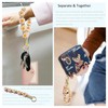 Pretaco Pink 3-in-1 Bohemian Hand-Woven Flower Keychain Bracelet Pendant Phone