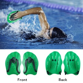 Unisex Adult Swimming Training Device Children's Hand Paddle Training Tool Hand Paddle for Swimming, Adjustable Swimming Paddle Forearm Strength Training Aid Pool Exercise Device Accessories