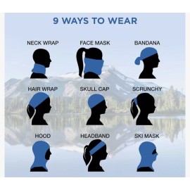Gater Neck Gaiter Bandana Face Mask Seamless Microfiber Unisex OSFA, NEW IN PKG