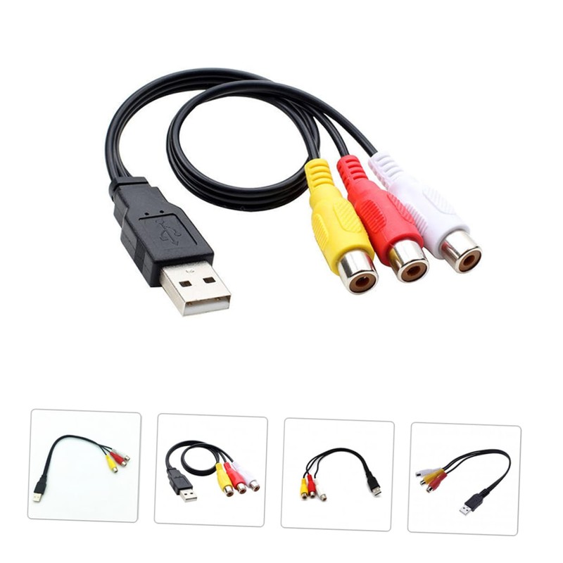 Gadpiparty 1Pair Male to Female Av Cable Set High Speed