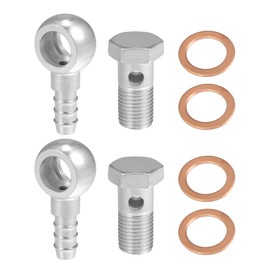 A ABSOPRO Pack of 4 Hollow Bolts M14 x 1.5 Motorcycle Brake Banjo Hollow Bolts Motorcycle Hollow Screws Washers for Brake Caliper