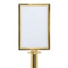 Securit A4 Portrait Barrier Post Top Sign Holder - Gold