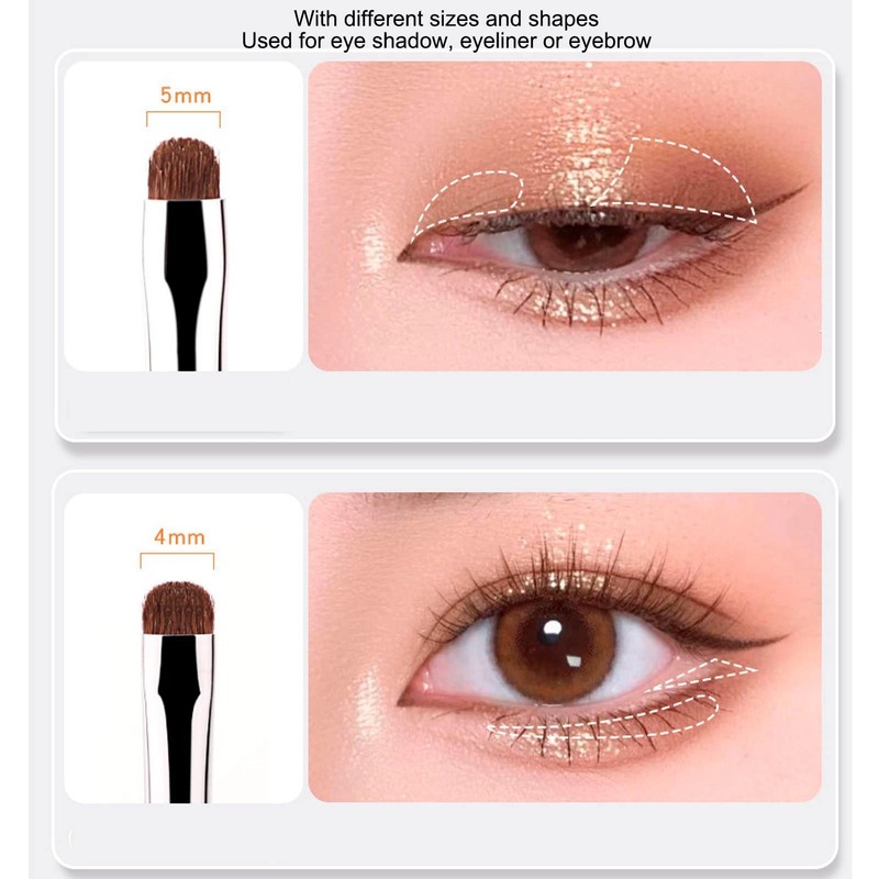 4pcs Eyeliner Smudge Brush Lápiz Herramienta de Maquillaje Suave, Eyeshadow