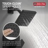 Delta Faucet Modern 5-inch Single-Spray Shower Head, Black Square Shower