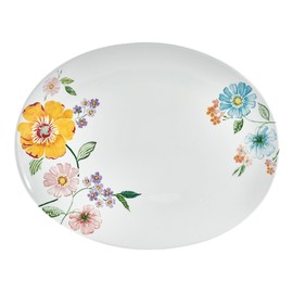 Fitz and Floyd Meadow Floral Serving Platter, 16 Inch