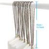 Antique Brass Shower Curtain Hooks, 27 Inch Ball Chain Design,