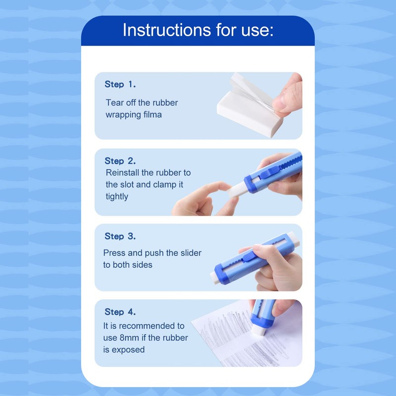 Push Pull Eraser Pencil Erasers Students Writing Tool Double Ended