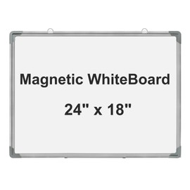 Dry Erase Board, White Board Dry Erase 24" x 18", Magnetic White Boards for Walls, Aluminum Frame Hanging Whiteboard for Home School Office