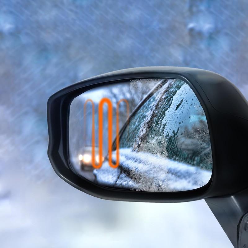 PM Auto Left Driver Side Mirror, Power Heated Textured Black