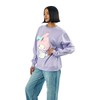 My Melody Big Face Plush Character Women's Purple Crew Neck