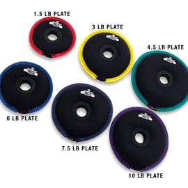Hyperwear SoftBell Soft & Adjustable Weight Plates for use with SoftBell Kettlebell, Dumbbell, Barbell and as a Hand Weight Plate for Home Gym use or Personal Training. (1.5)